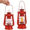 LAMPA NAFTOWA 24cm - czerwony