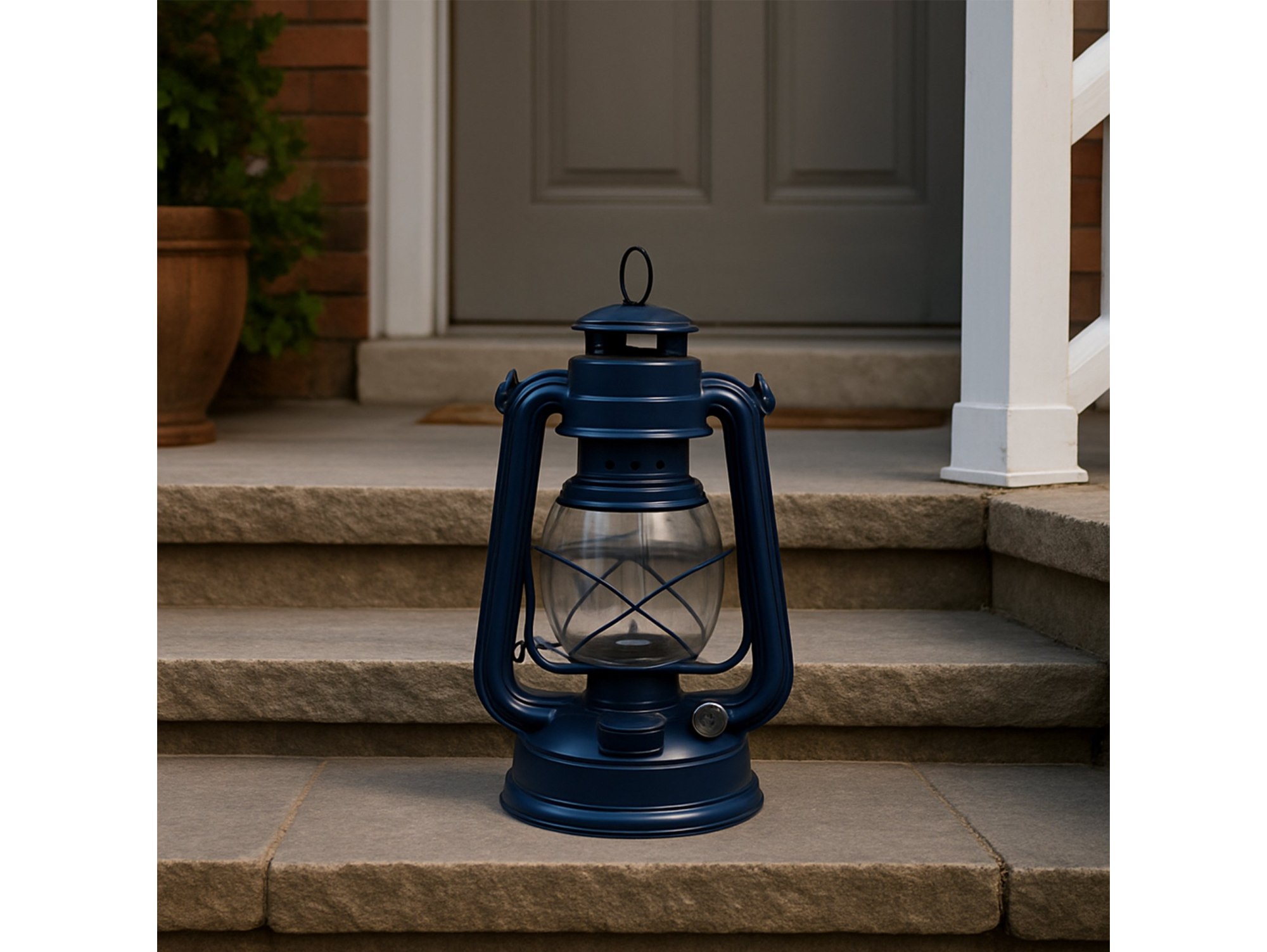 LAMPA NAFTOWA 24cm - granatowy