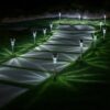 LAMPA SOLARNA OGRODOWA WBIJANA - 30cm srebrny