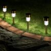 LAMPA SOLARNA OGRODOWA WBIJANA - 30cm srebrny