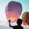 LAMPION SZCZĘŚCIA LATAJĄCY - brzoskwiniowy