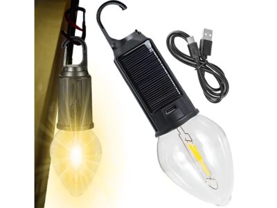 LAMPKA SOLARNA ŻARÓWKA DO ZAWIESZENIA 18x5,5cm