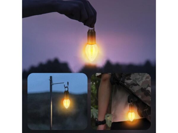 LAMPKA SOLARNA ŻARÓWKA DO ZAWIESZENIA 18x5,5cm