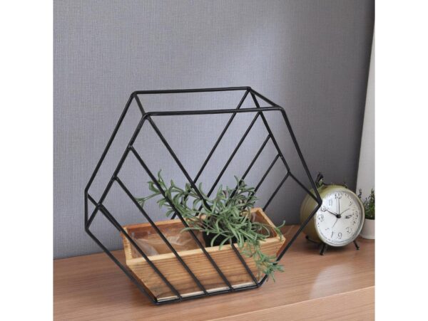 OSŁONKA DRAWNIANO-METALOWA LOFT SZEŚCIOKĄT 31x36x11