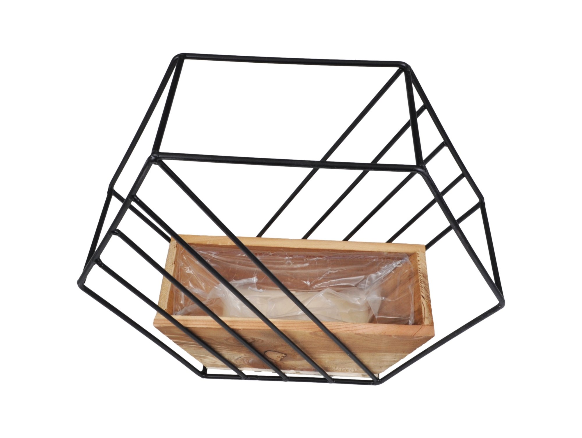 OSŁONKA DRAWNIANO-METALOWA LOFT SZEŚCIOKĄT 31x36x11