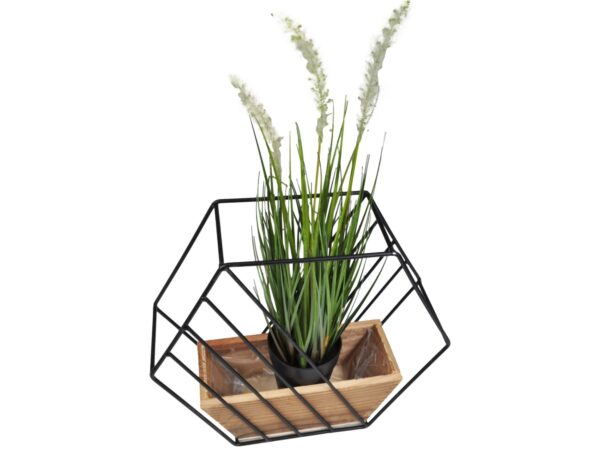 OSŁONKA DRAWNIANO-METALOWA LOFT SZEŚCIOKĄT 31x36x11