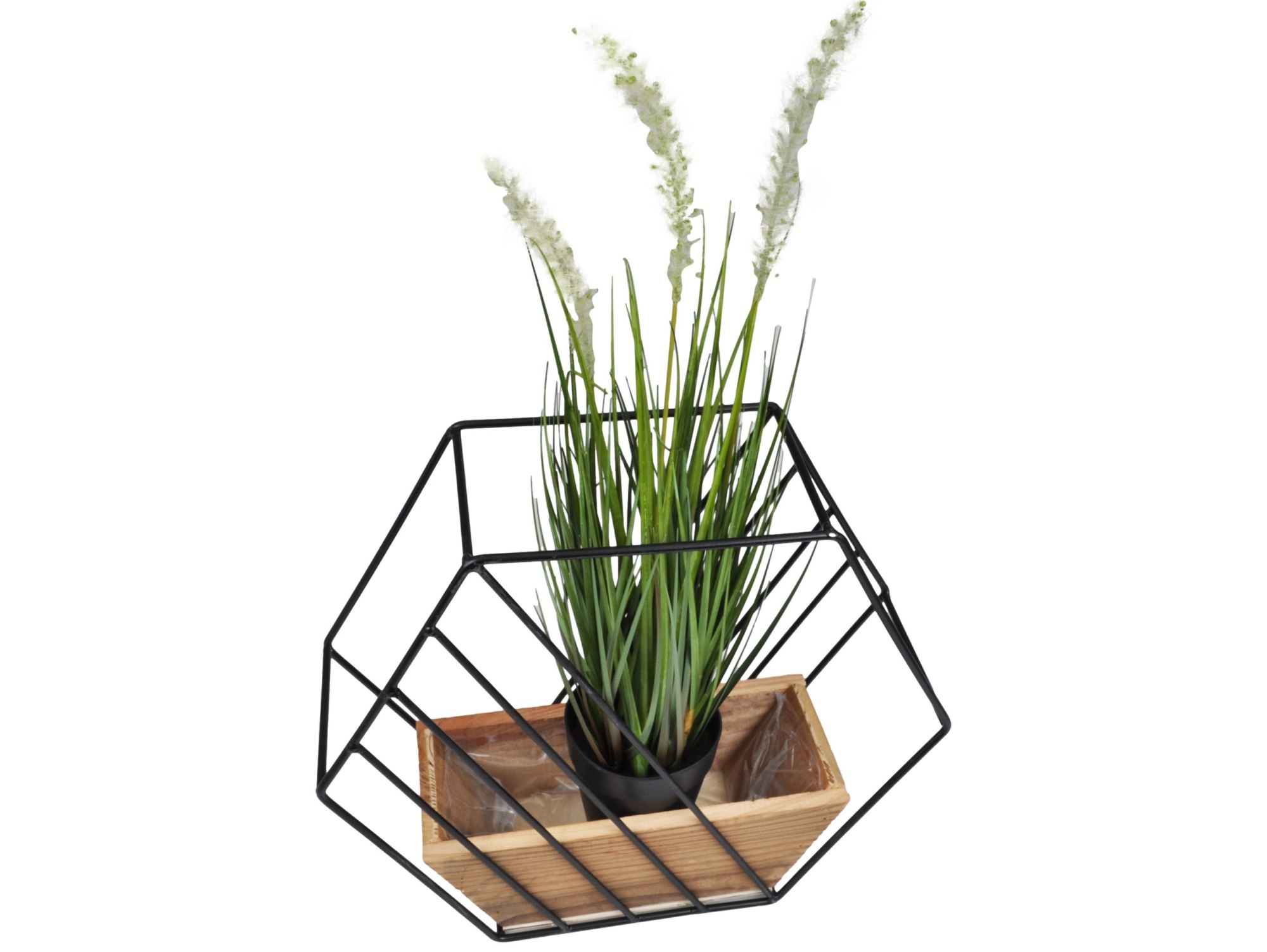 OSŁONKA DRAWNIANO-METALOWA LOFT SZEŚCIOKĄT 31x36x11