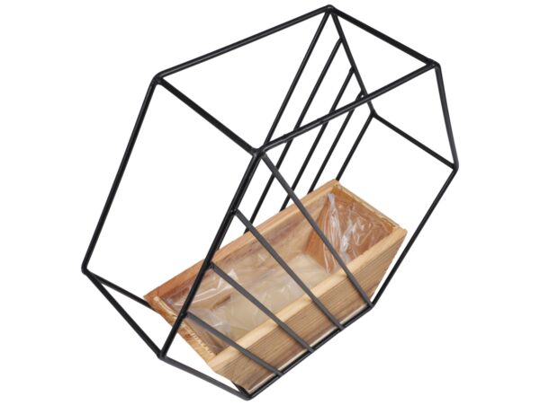 OSŁONKA DRAWNIANO-METALOWA LOFT SZEŚCIOKĄT 31x36x11