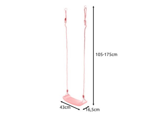 HUŚTAWKA DESKA PLASTIKOWA 43cm - różowy