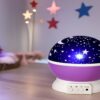 LAMPKA NOCNA NA USB KULA GWIAZDKI PROJEKTOR - fioletowy
