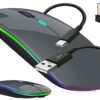 MYSZKA BEZPRZEWODOWA RGB LED 2,4G BLUETOOTH