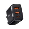 BASEUS ŁADOWARKA SIECIOWA USB-C 2X USB-A 30W PD QC3.0 3705 UNIWERSALNA CCXJ-E01