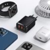 BASEUS ŁADOWARKA SIECIOWA USB-C 2X USB-A 30W PD QC3.0 3705 UNIWERSALNA CCXJ-E01