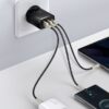 BASEUS ŁADOWARKA SIECIOWA USB-C 2X USB-A 30W PD QC3.0 3705 UNIWERSALNA CCXJ-E01