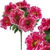 CHRYZANTEMA BUKIET 6 KWIATÓW 55cm - biało-ciemnoróżowy