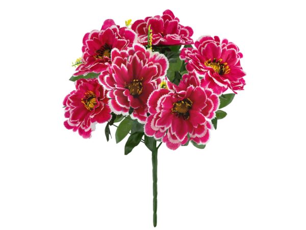 CHRYZANTEMA BUKIET 6 KWIATÓW 55cm - biało-ciemnoróżowy