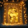 DEKORACJA NA OKNO LED BOŻE NARODZENIE 22x22 - renifer