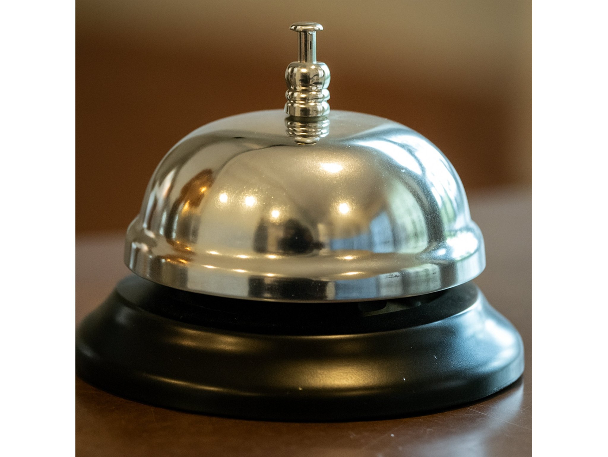 DZWONEK RECEPCYJNY 8,5CM - srebrny
