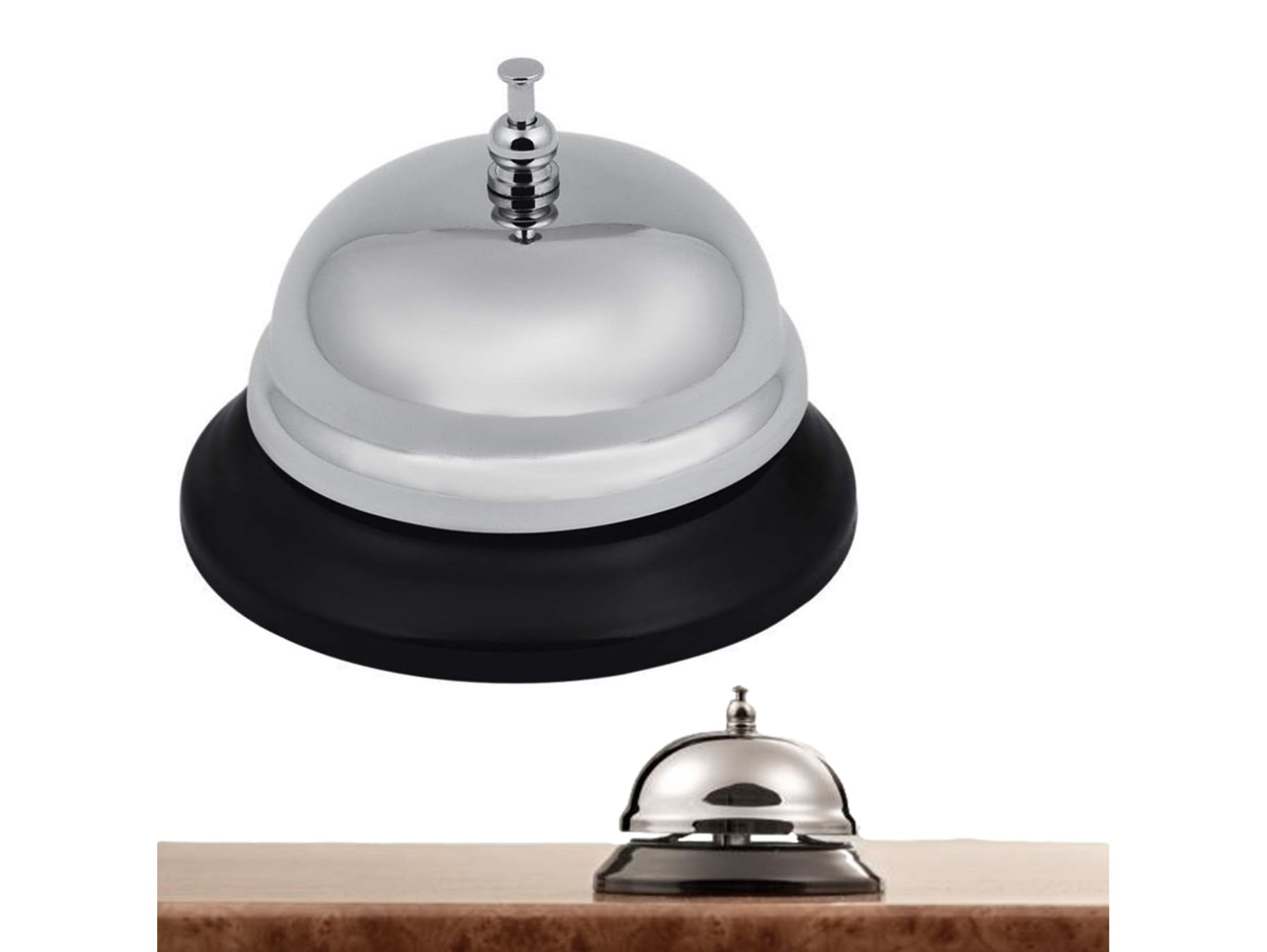 DZWONEK RECEPCYJNY 8,5CM - srebrny