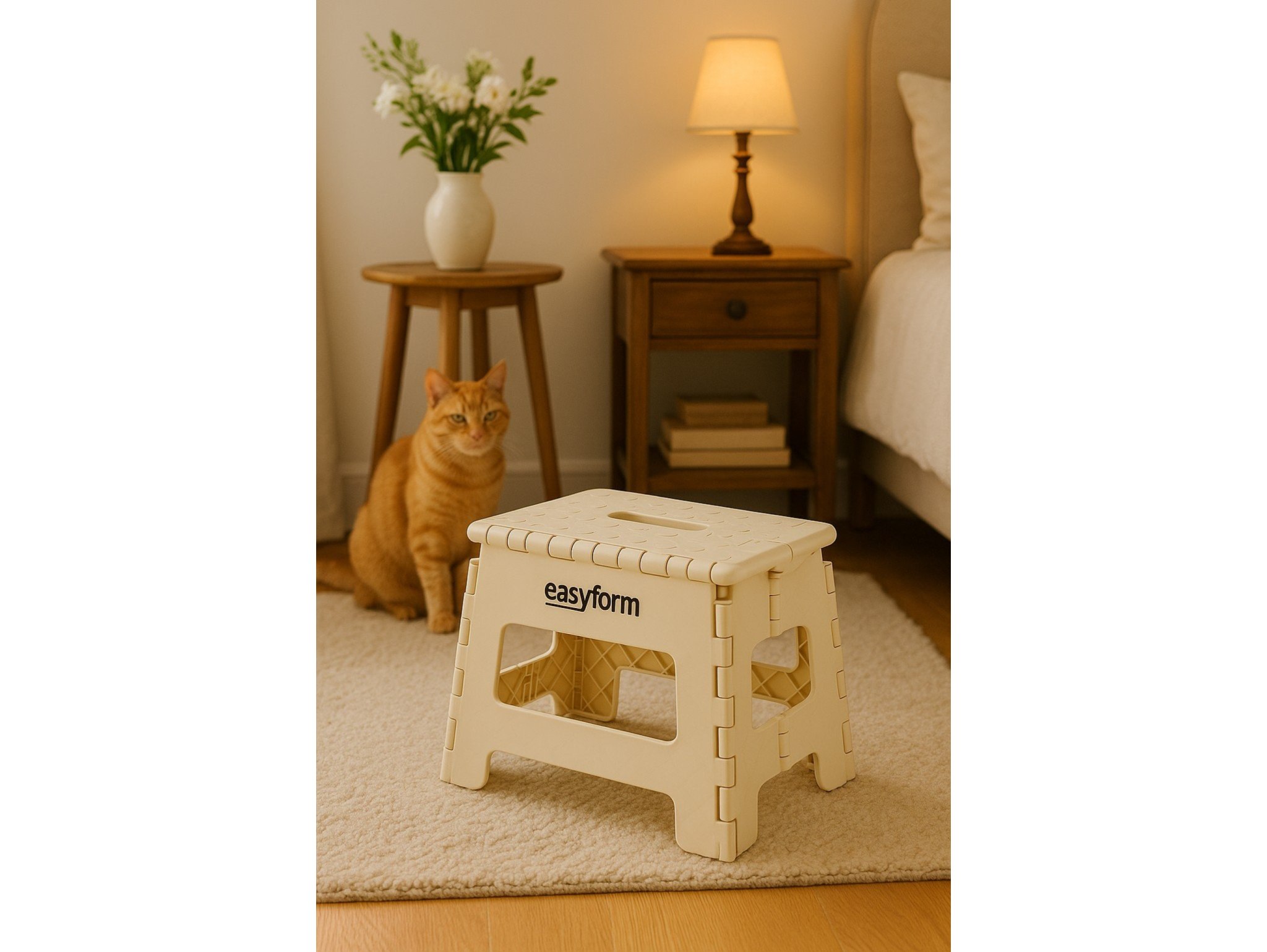 EASYFORM TABORET STOŁEK SKŁADANY 22CM - beżowy