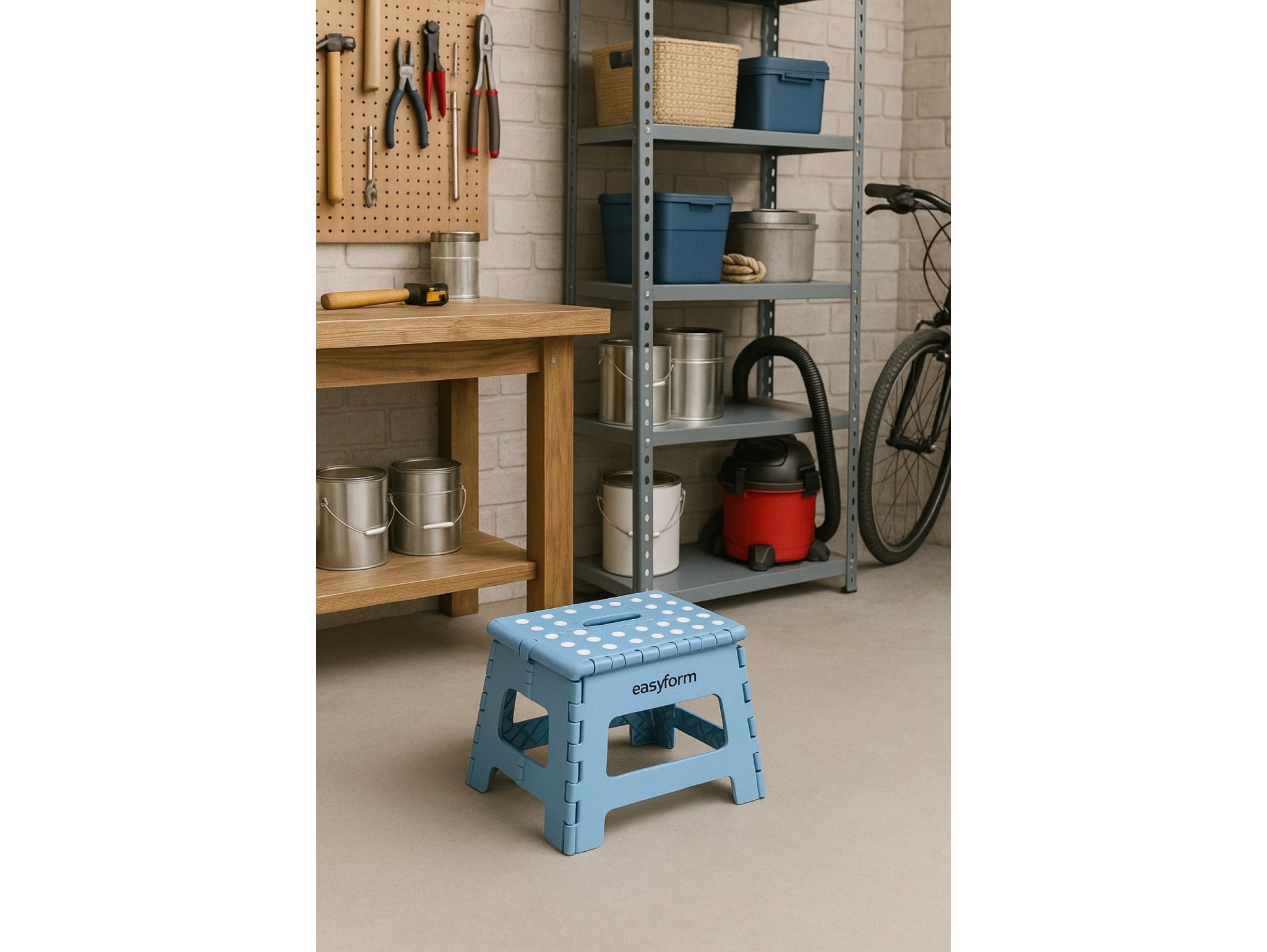 EASYFORM TABORET STOŁEK SKŁADANY 22CM - niebieski