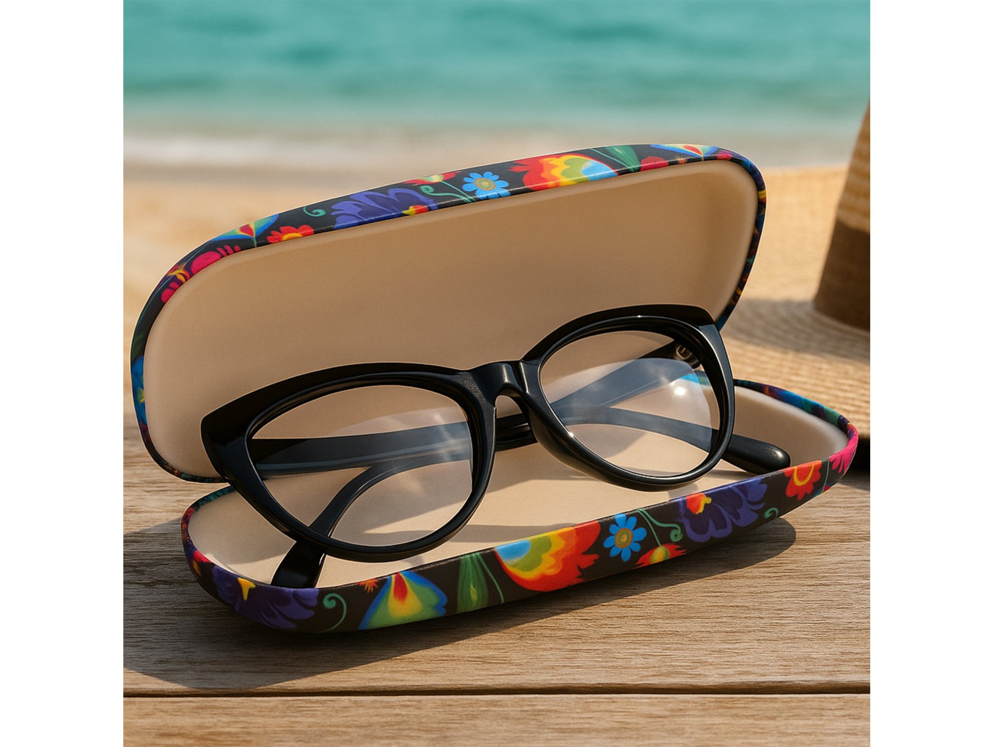 ETUI NA OKULARY TWARDE 17x6cm FOLK