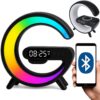 GŁOŚNIK BLUETOOTH LAMPKA LED ŁADOWARKA - czarny