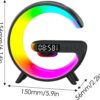 GŁOŚNIK BLUETOOTH LAMPKA LED ŁADOWARKA - czarny