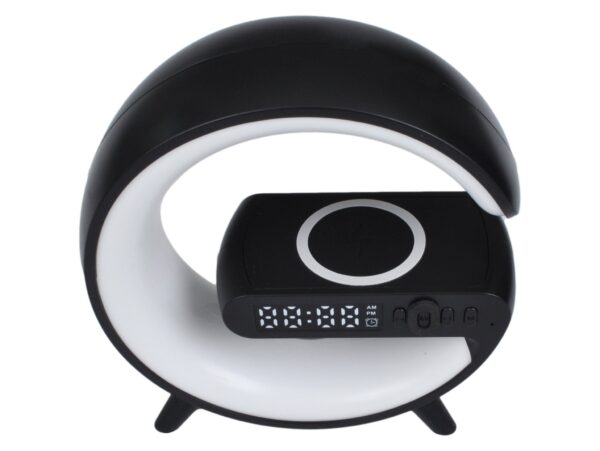 GŁOŚNIK BLUETOOTH LAMPKA LED ŁADOWARKA - czarny