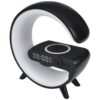 GŁOŚNIK BLUETOOTH LAMPKA LED ŁADOWARKA - czarny