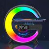 GŁOŚNIK BLUETOOTH LAMPKA LED ŁADOWARKA - czarny