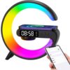 GŁOŚNIK BLUETOOTH LAMPKA LED ŁADOWARKA - czarny
