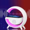 GŁOŚNIK BLUETOOTH LAMPKA LED ŁADOWARKA TYP2 - biały