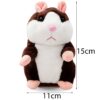 GADAJĄCY CHOMIK 16CM - ciemny brąz
