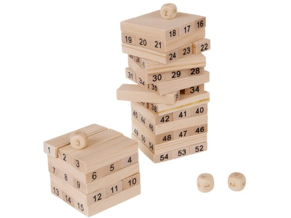 GRA DREWNIANA WIEŻA JENGA YENGA MINI 18x5x5cm