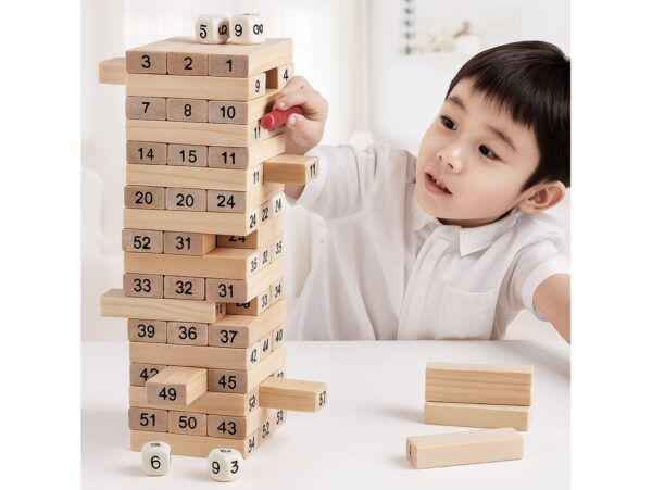 GRA DREWNIANA WIEŻA JENGA YENGA MINI 18x5x5cm