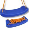 HUŚTAWKA DESKA PLASTIKOWA 43cm - niebieski/pomarańczowy sznur