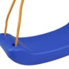 HUŚTAWKA DESKA PLASTIKOWA 43cm - niebieski/pomarańczowy sznur