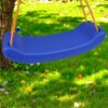 HUŚTAWKA DESKA PLASTIKOWA 43cm - niebieski/pomarańczowy sznur