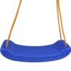 HUŚTAWKA DESKA PLASTIKOWA 43cm - niebieski/pomarańczowy sznur