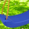 HUŚTAWKA DESKA PLASTIKOWA 43cm - niebieski/pomarańczowy sznur