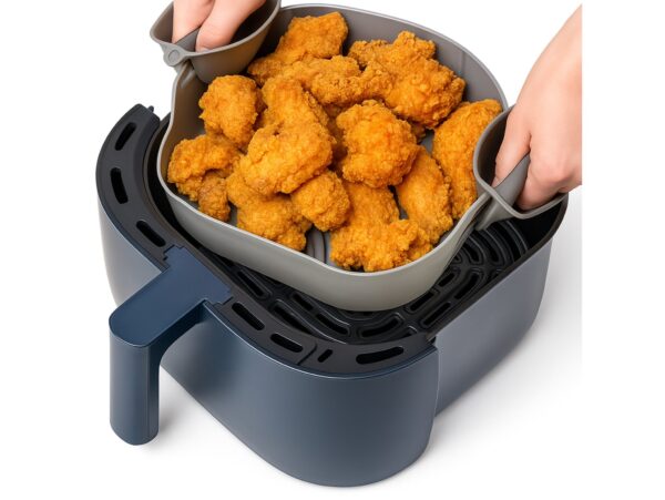 KOSZYK SILIKONOWY FORMA DO FRYTKOWNICY AIR FRYER 17x17x6cm