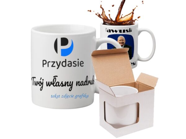 KUBEK DO SUBLIMACJI 330ML BIAŁY + PUDEŁKO