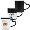 KUBEK DO SUBLIMACJI 330ML CZARNY MAGICZNY UCHWYT SERCE
