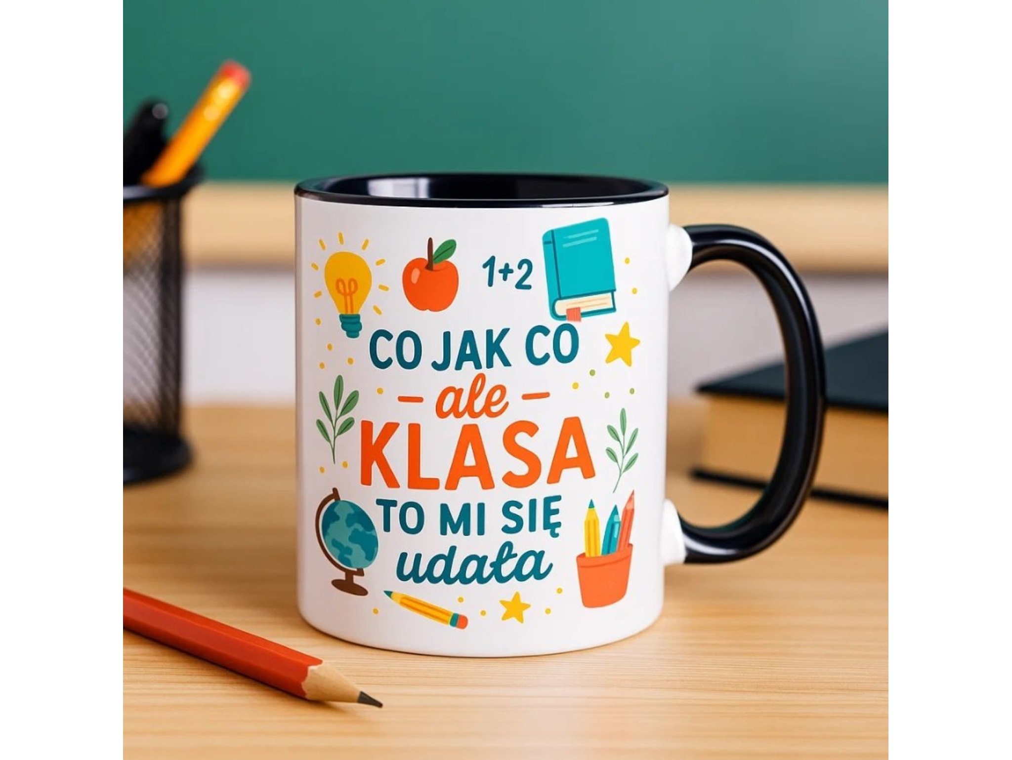 KUBEK DO SUBLIMACJI 330ML CZARNY UCHWYT