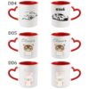 KUBEK DO SUBLIMACJI 330ML CZERWONY UCHWYT SERCE
