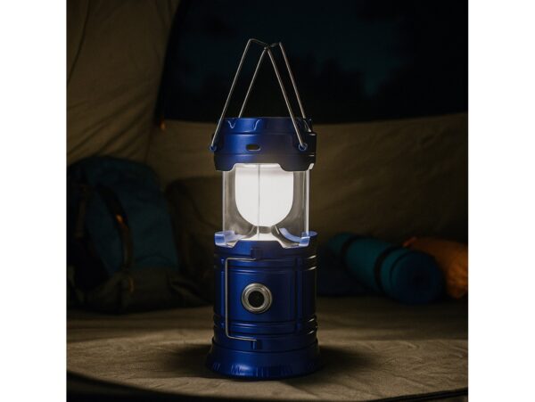 LAMPA KEMPINGOWA SOLAR AKUMULATOR 2w1 - niebieski