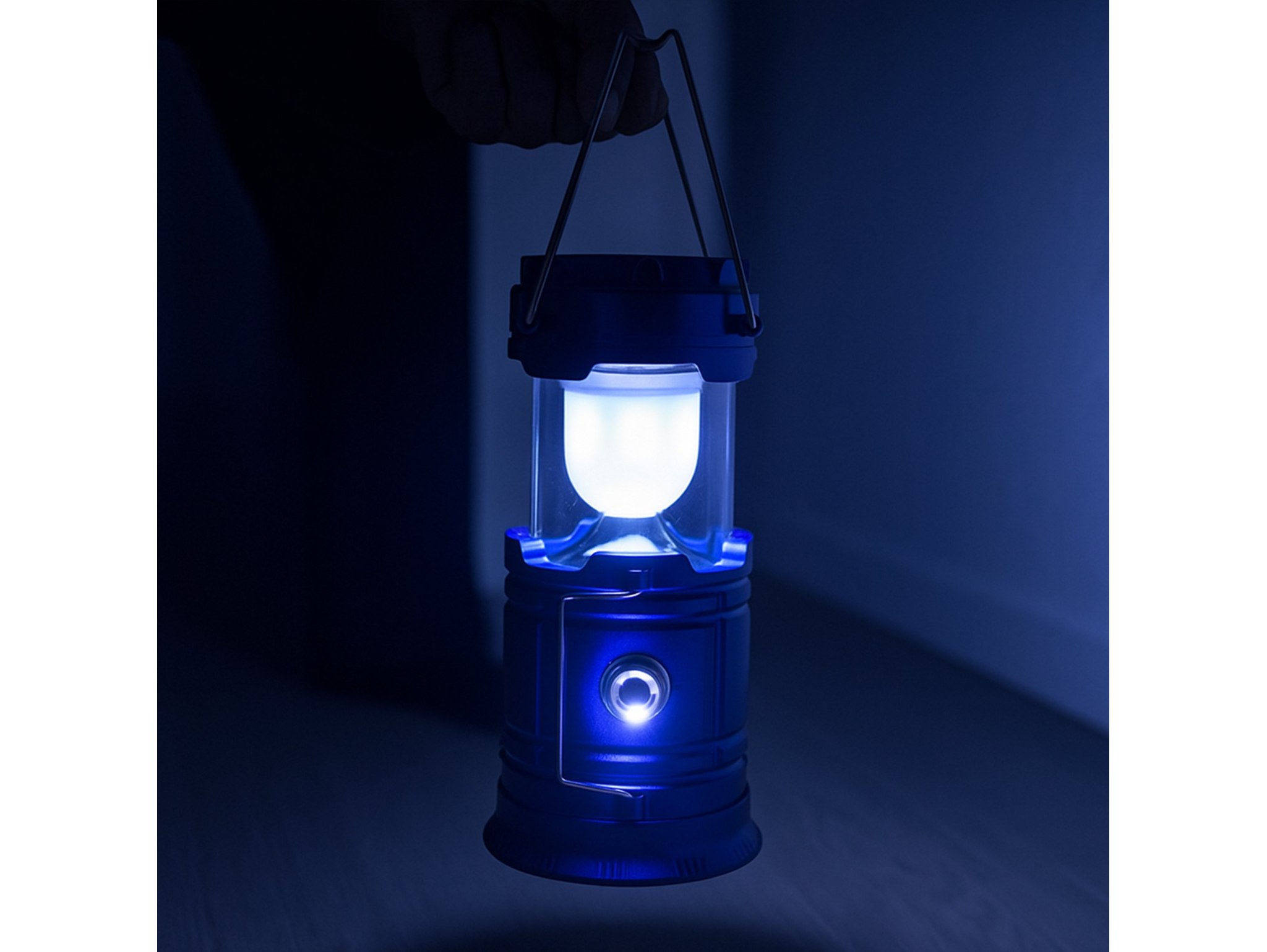 LAMPA KEMPINGOWA SOLAR AKUMULATOR 2w1 - niebieski