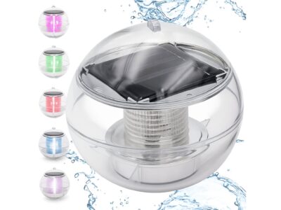 LAMPA LAMPKA SOLARNA LED PŁYWAJĄCA KULA DO BASENU RGB 11CM