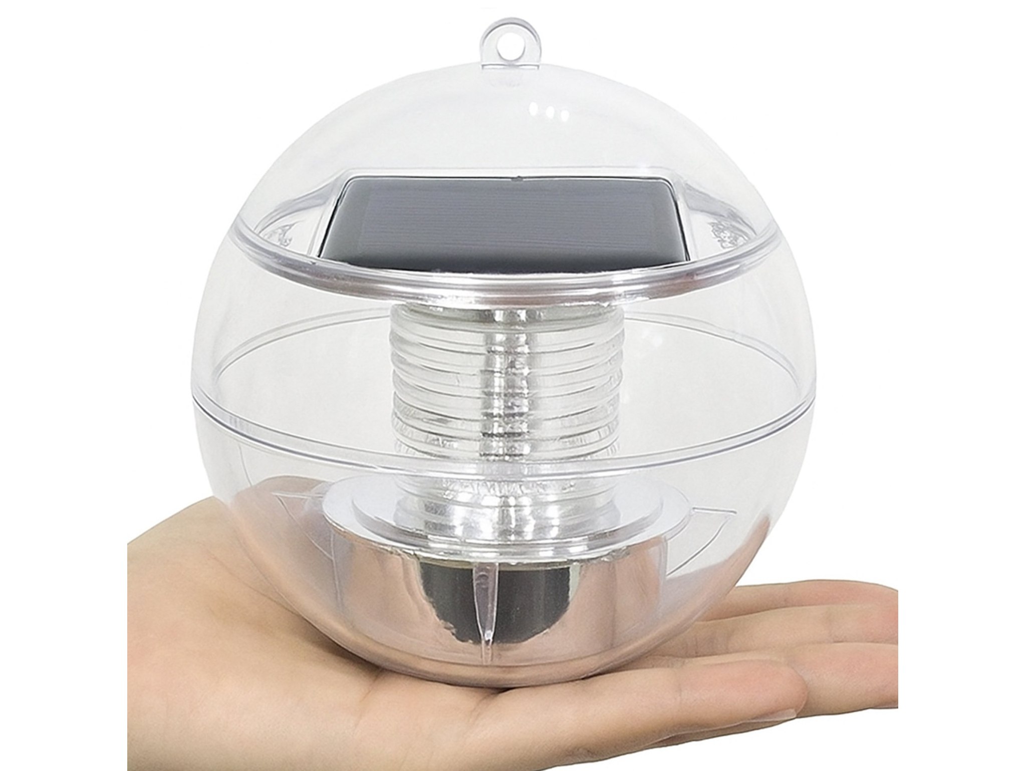LAMPA LAMPKA SOLARNA LED PŁYWAJĄCA KULA DO BASENU RGB 11CM